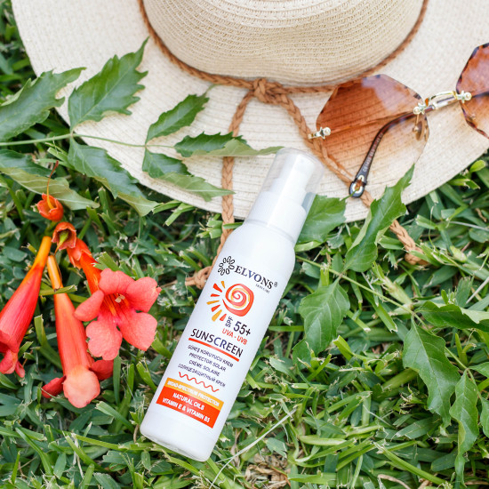 Elvons Güneş Koruyucu Krem Sprey SPF 55+ Tüm Ciltler İçin 125 ml